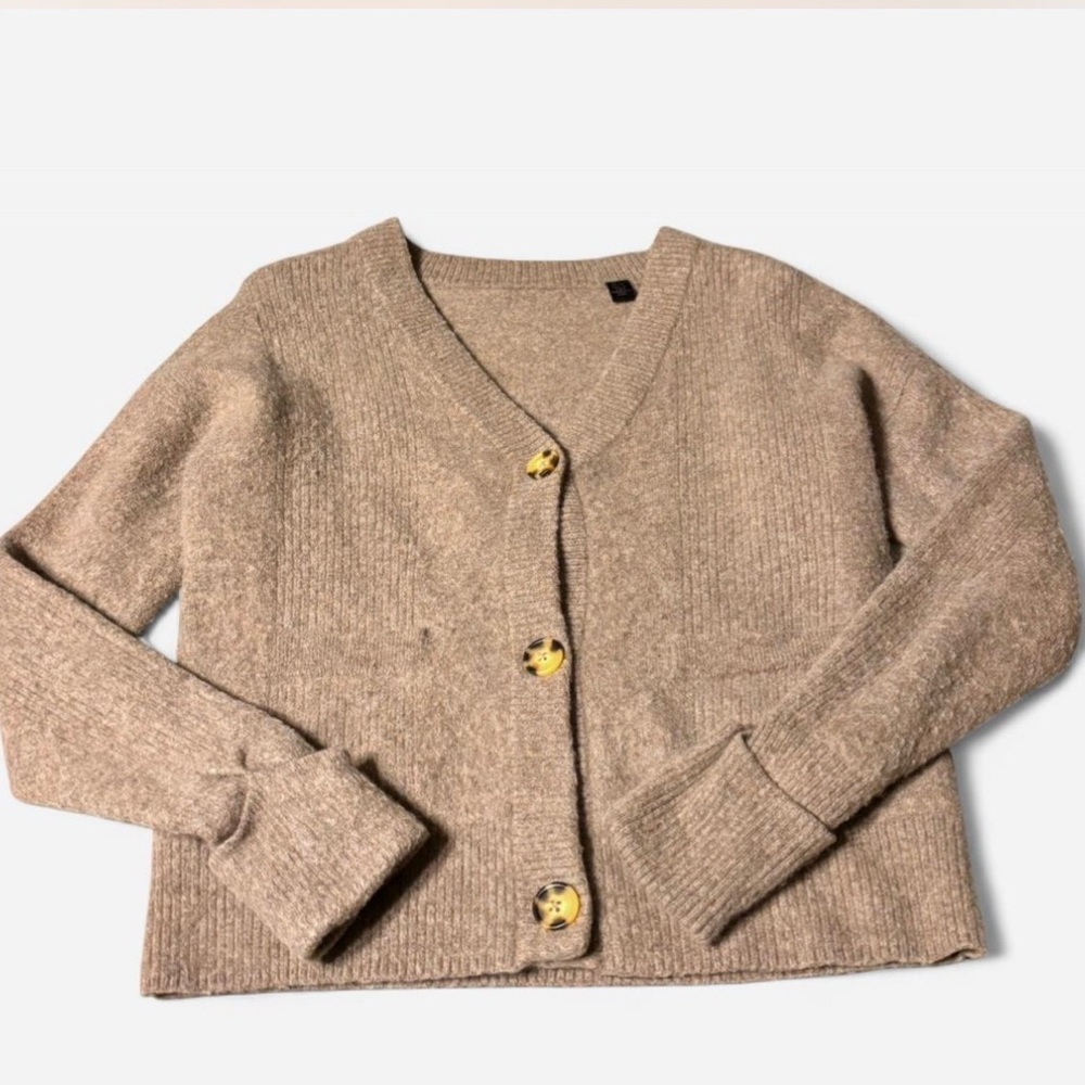 Taupe Cashmere Cardigan
